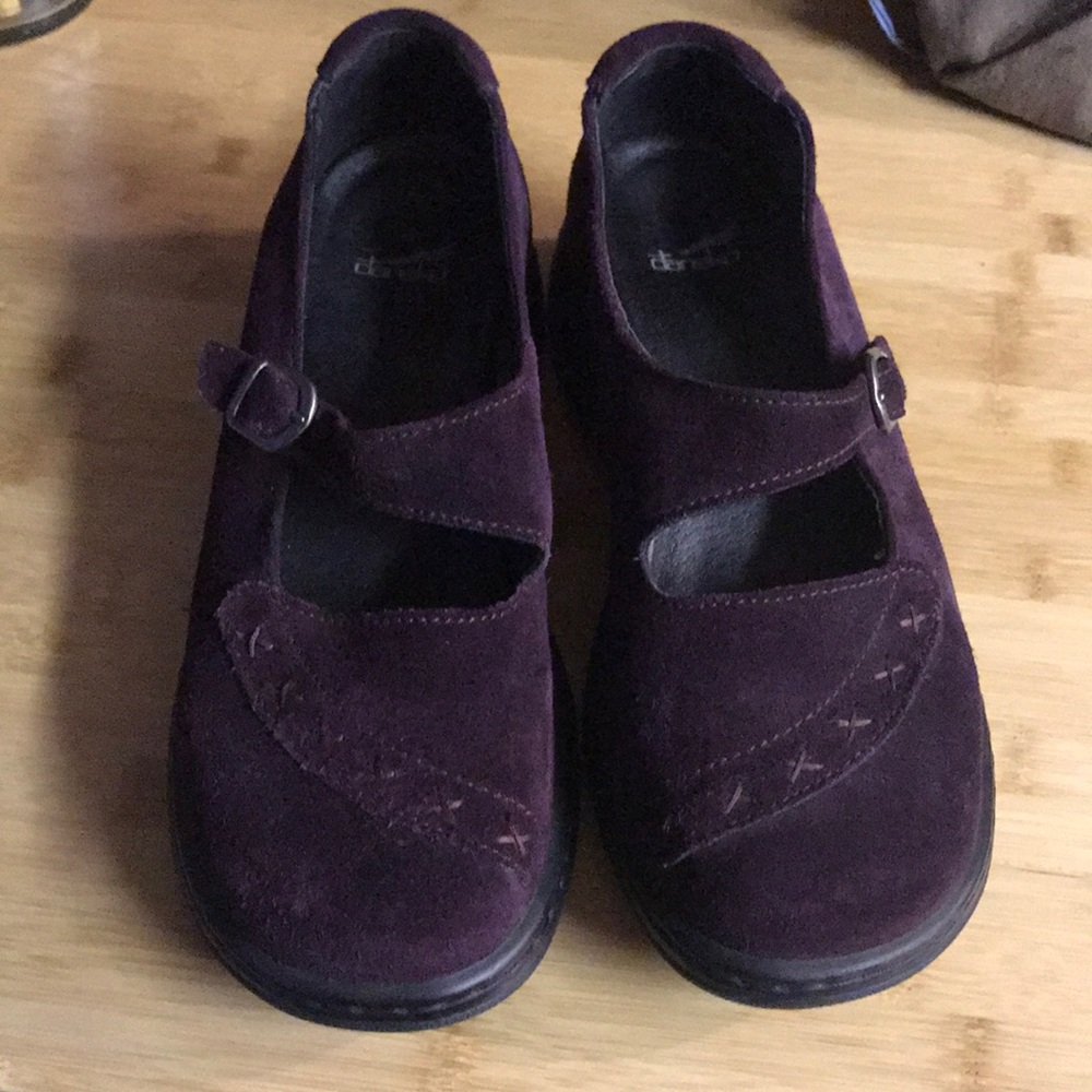 Dansko purple suede Mary Janes Size 38